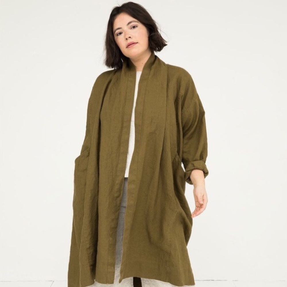 Elizabeth Suzann Clyde Trench, XS, Olive Linen